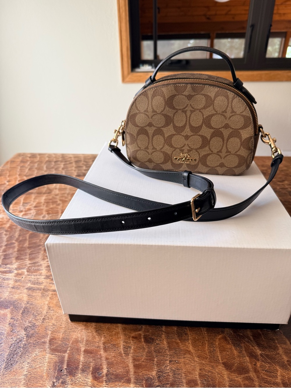 Coach | Serena Satchel Crossbody Bag in Brown/Black